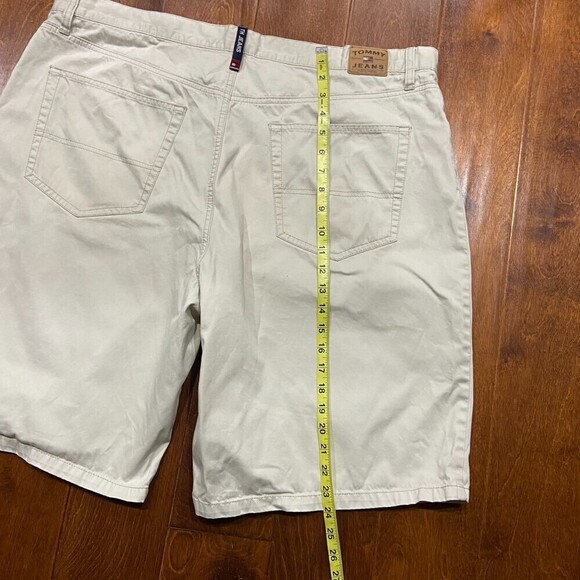 Tommy Jeans Hilfiger Baggy Chino Light Khaki Shorts Cotton Vintage Men's Size 42 - Picture 8 of 8